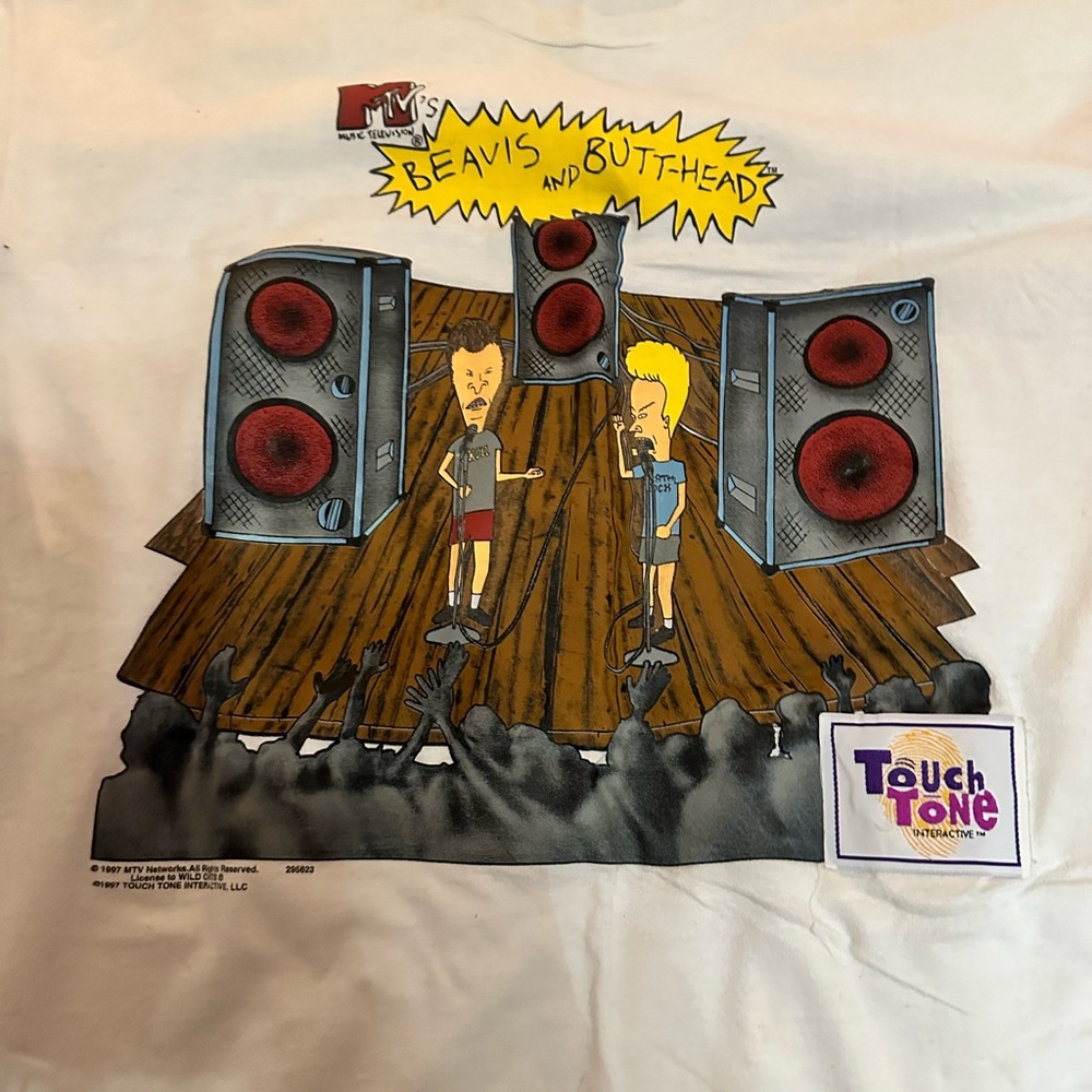 Vintage Beavis and Butthead Touch Tone musical shirt